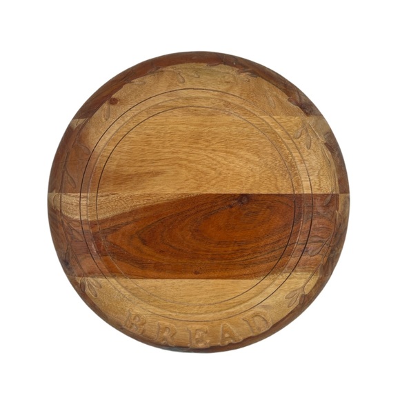 Anthropologie Acacia Wood Bread Board Rustic Cheese & Charcuterie Serving Board - Picture 3 of 10